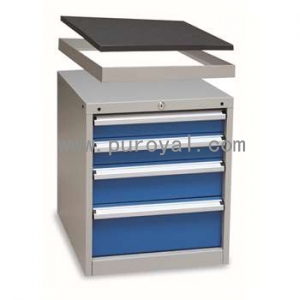 工具柜565×580×650mm(4抽屜帶頂框50mm高)，XB55AN-4SG