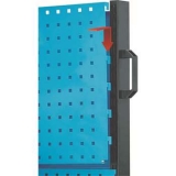 移動型雙面物料架960×610×1110mm(2方孔2百葉)，KM-2222
