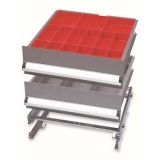工具柜分類盒，紅色塑料分類盒75×75×46mm，SH-23