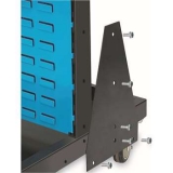 移動型雙面物料架960×610×1110mm(2方孔2百葉)，KM-2222