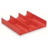 工具柜分類槽，紅色塑料分類槽3格 150×150×28mm，SH-12
