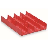 工具柜分類槽，紅色塑料分類槽4格 150×150×28mm，SH-11