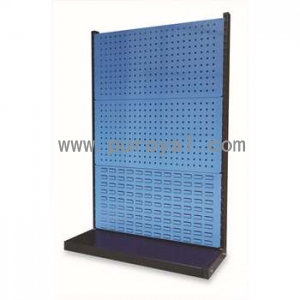 固定型單面物料架960×375×1450mm(2方孔1百葉)，KR-1321