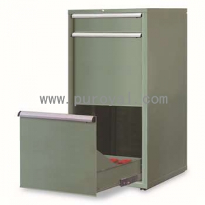 綠色3抽屜刀具柜730×675×1105mm(適用BT40刀具40把)，DTC-1105A