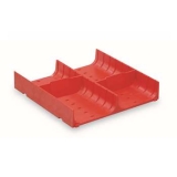 工具柜分類槽，紅色塑料分類槽2格 150×150×28mm，SH-13
